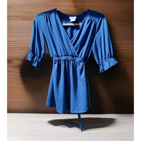 Oh Baby By Motherhood Womens Maternity Blouse Top Size Medium M Torquoise Aqua - Picture 1 of 10